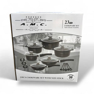 Batteria di pentole pietra lavica antiaderente induzione 23 pezzi - Iside Store