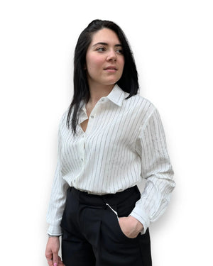 Camicia bianca con strass Mondello Store