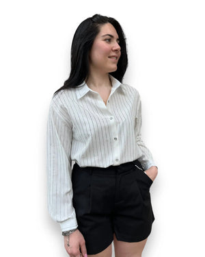 Camicia bianca con strass Mondello Store