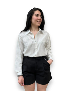 Camicia bianca con strass Mondello Store