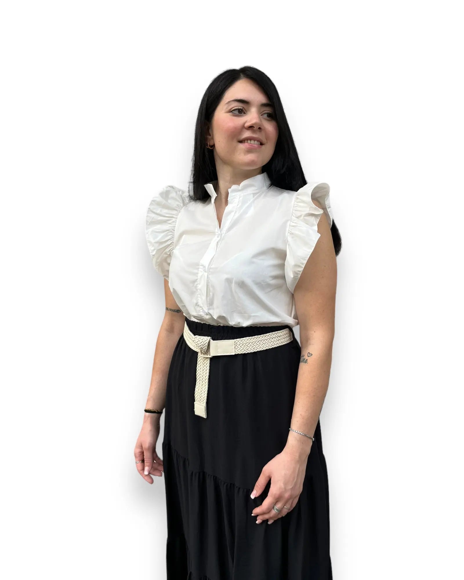 Camicia bianca smanicata mondello store