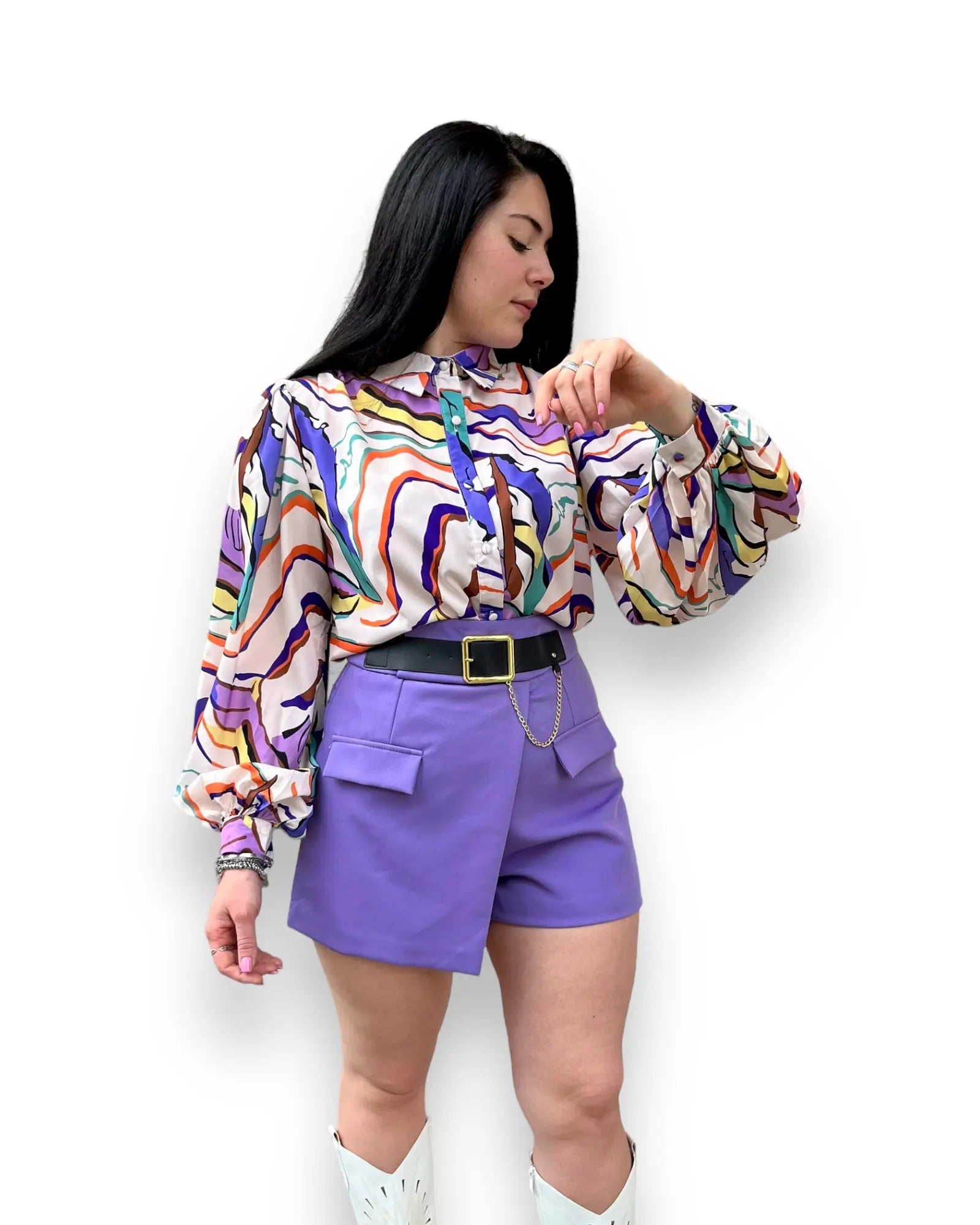 Camicia con stampa colorata Mondello Store