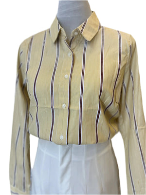 Camicia donna con righe a contrasto Mondello Store