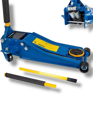 Cric auto sollevatore idraulico 4T crick doppio pistone modello ribassato Mondello Store