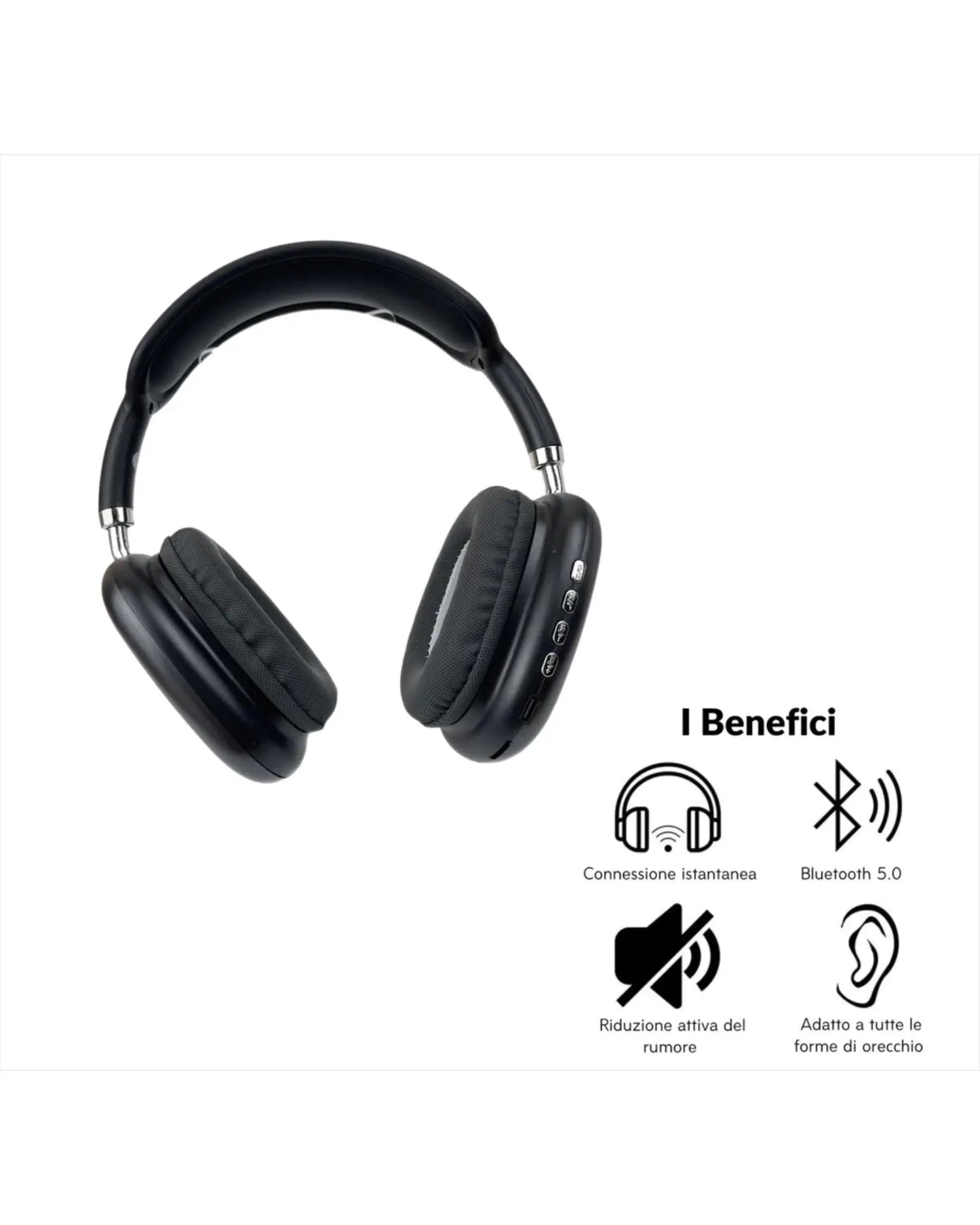 Cuffie Bluetooth P9 Wireless Ricaricabili Microfono Senza Fili Pc Smartphone Mondello Store