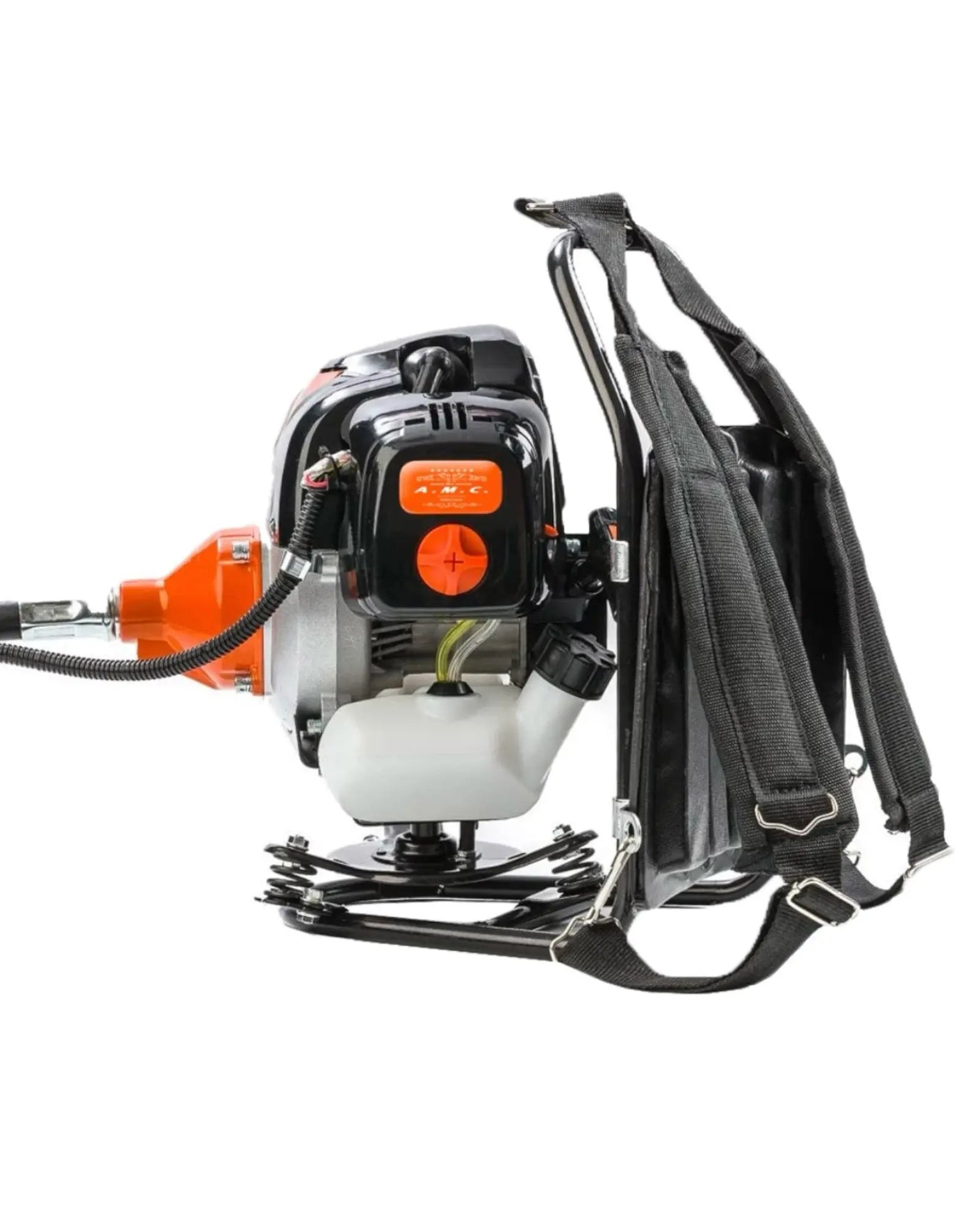 Decespugliatore zaino 52cc 2 tempi a scoppio doppio disco e accessori Amc