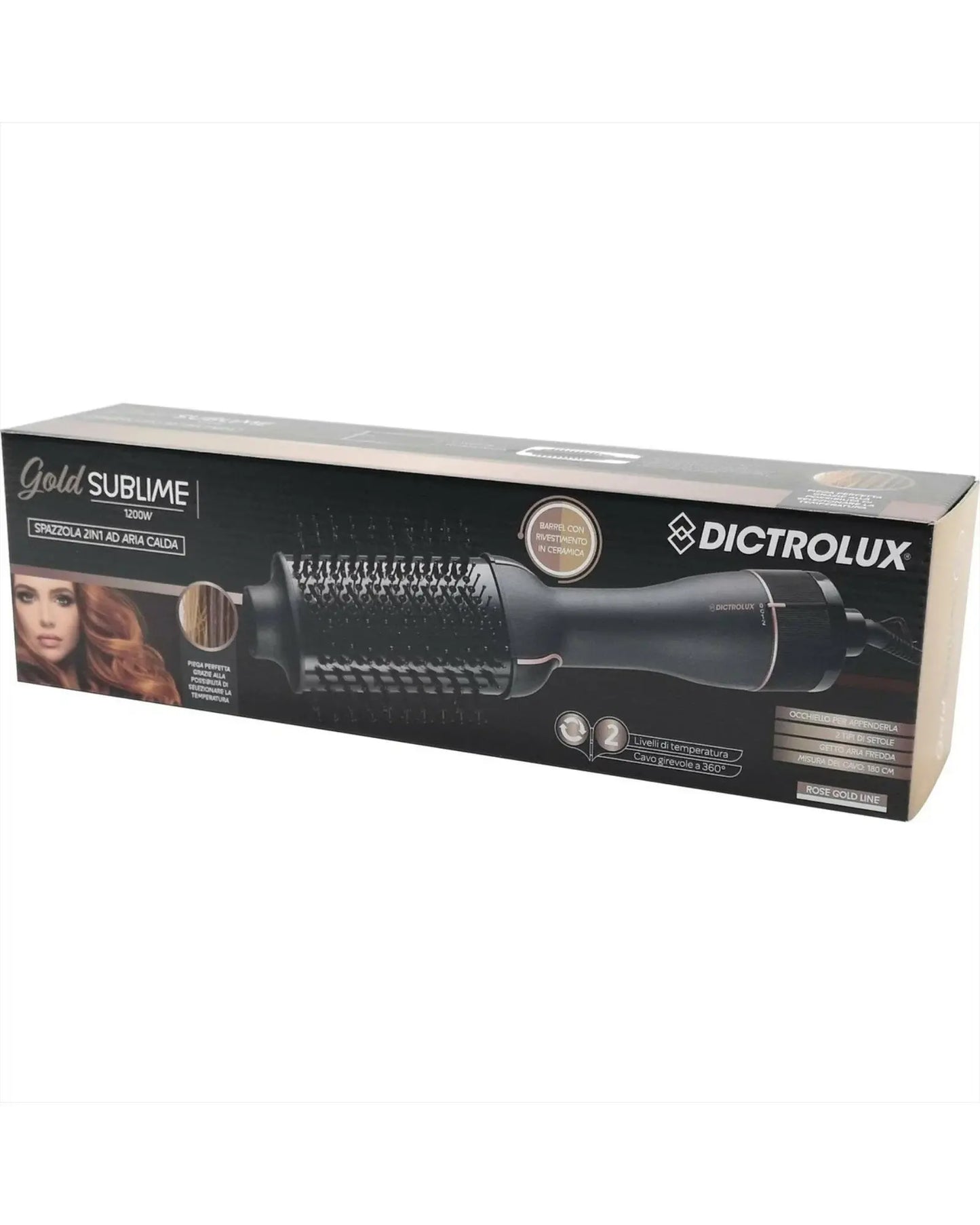 Dictrolux Spazzola asciugacapelli 2in1 in ceramica Dictrolux