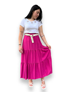 Gonna lunga con cintura Mondello Store