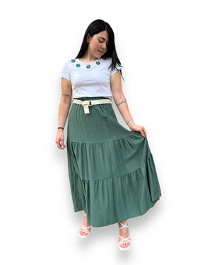 Gonna lunga con cintura Mondello Store