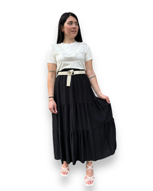 Gonna lunga con cintura Mondello Store