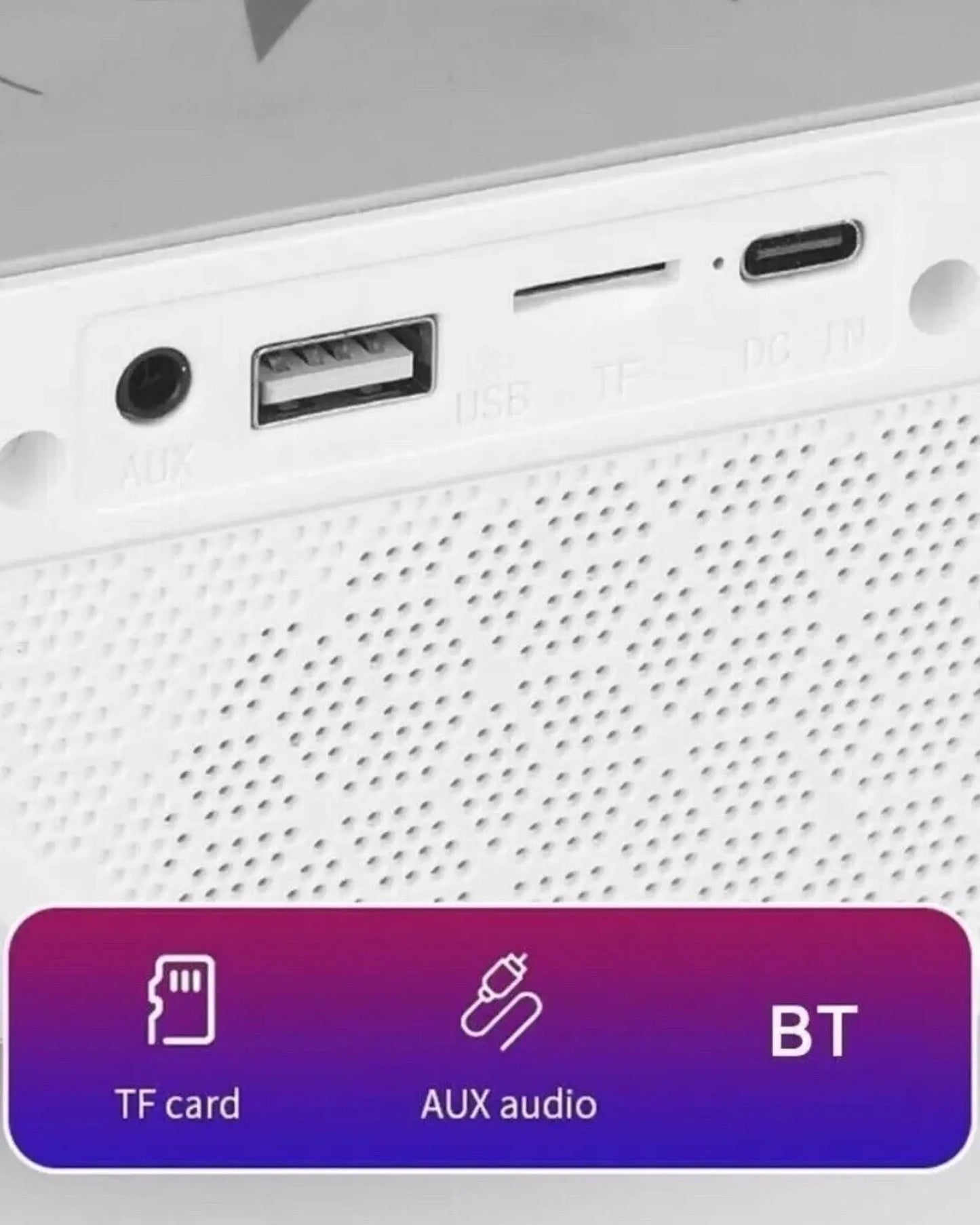 Lampada LED G-Lamp RGB con Ricarica Wireless Bluetooth Speaker Ricaricabile Radio FM SD Mondello Store