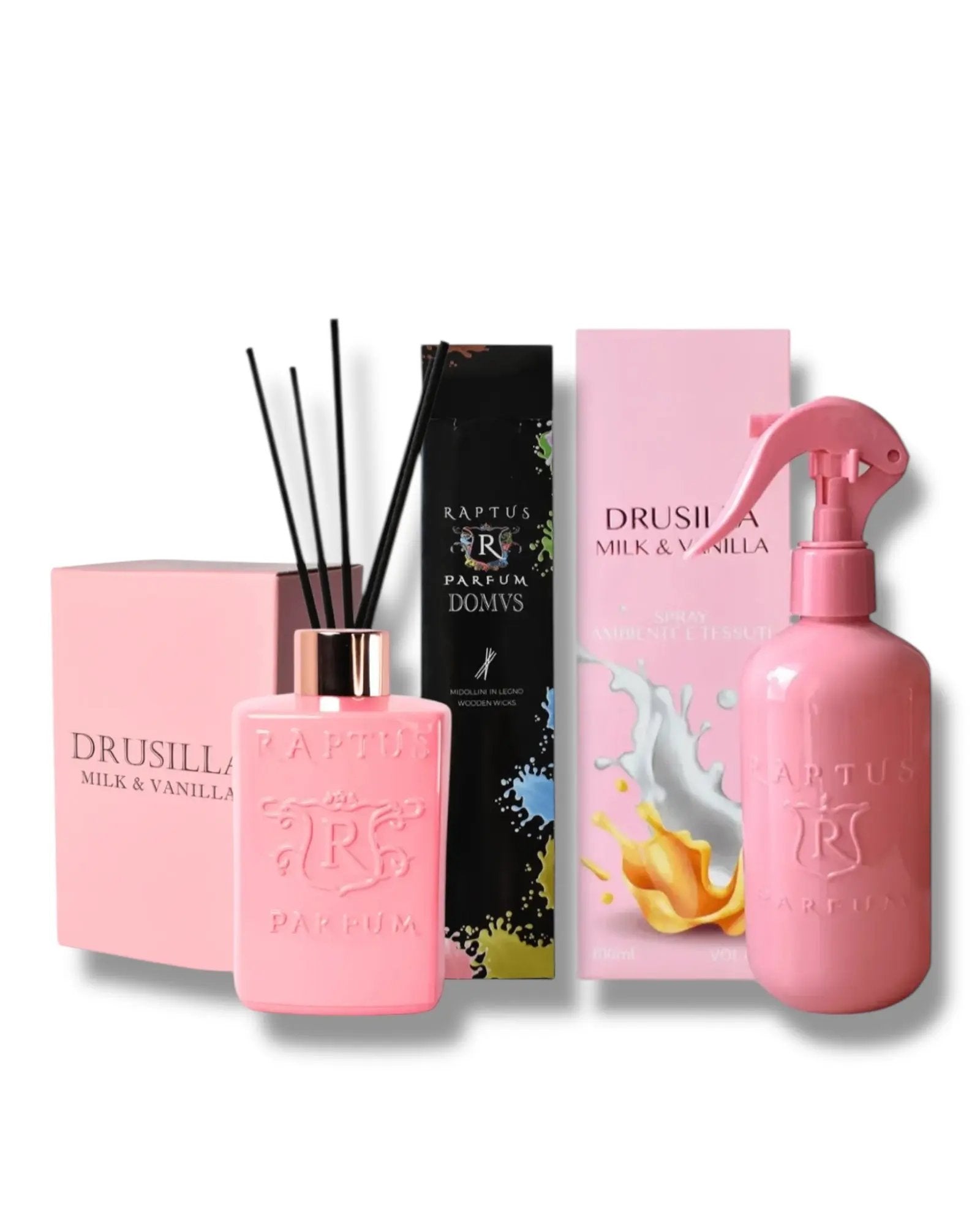 Latte e Vaniglia spray tessuti e profumatore ambiente Drusilla Raptus Mondello Store