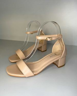 Sandali beige con tacco medio Stephan Paris