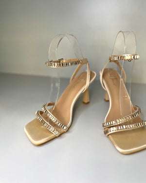 Sandali con tacco champagne Mondello Store