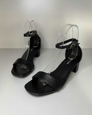 Sandali nero con tacco medio Mondello Store