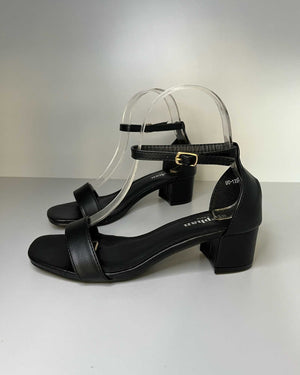 Sandali nero con tacco medio Mondello Store