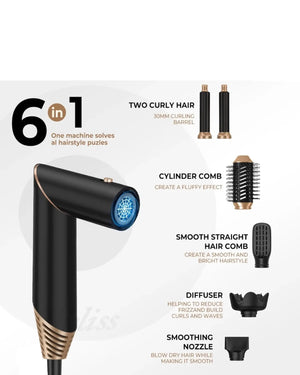 Spazzola asciugacapelli 6 in 1 professionale Mondello Store