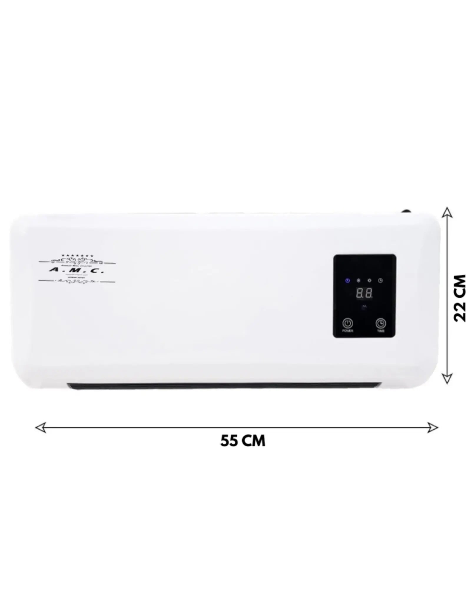 Stufa Elettrica da Parete Basso Consumo Caldo/Freddo Termoconvettore Max 2000W Mondello Store