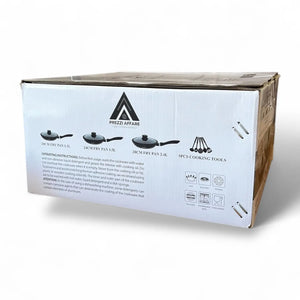 Tris di pentole batteria in pietra lavica antiaderente induzione Amc 11 pezzi - Iside Store