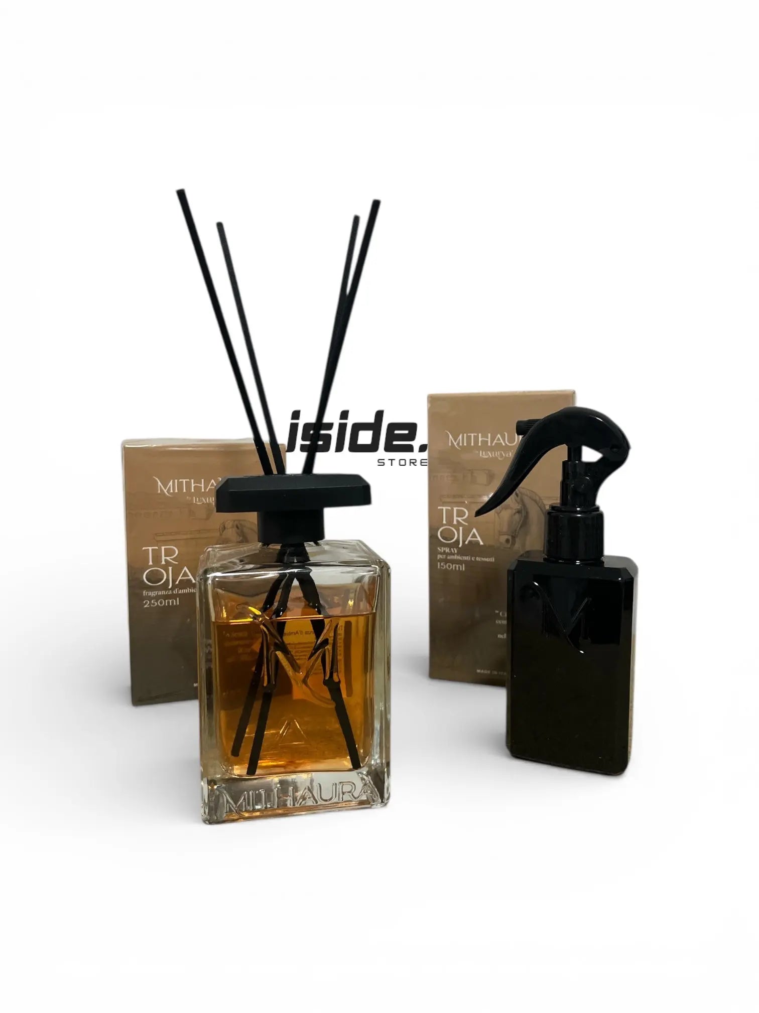 Troja spray tessuti e profumatore ambiente tonka oud e rosa Mondello Store