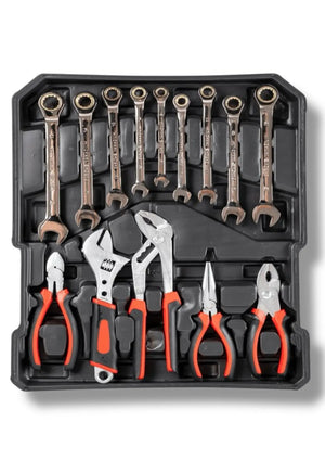 Trolley valigia utensili attrezzi da lavoro cromo vanadio 849 pezzi cricchetto Iside Store