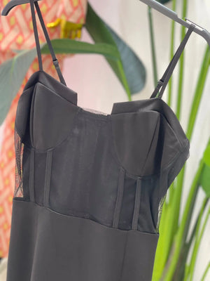 Abito bustier nero mondello store