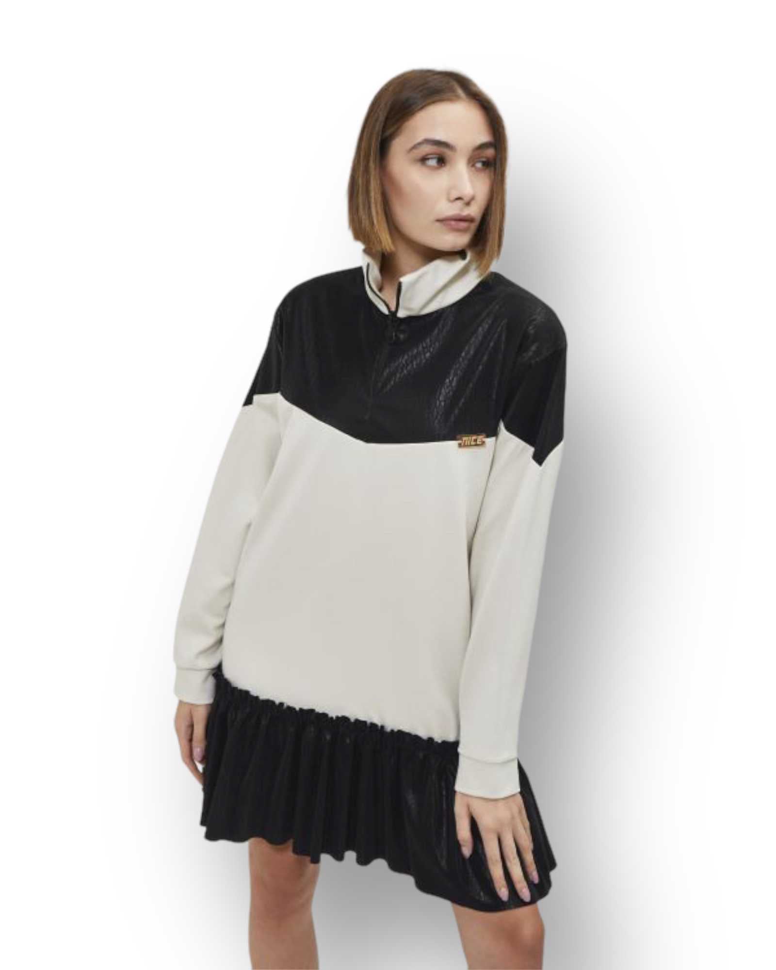 Abito in felpa con balza Nice nice