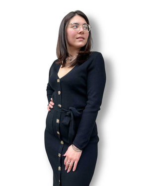 Abito in maglia con bottoni Mondello Store