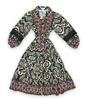 Abito lungo chemisier con stampa colorata Mondello Store