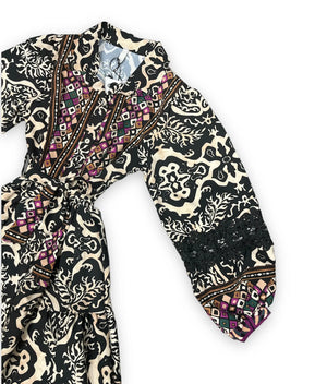 Abito lungo chemisier con stampa colorata Mondello Store