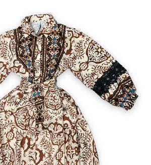 Abito lungo chemisier con stampa colorata Mondello Store