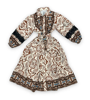 Abito lungo chemisier con stampa colorata Mondello Store