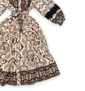 Abito lungo chemisier con stampa colorata Mondello Store