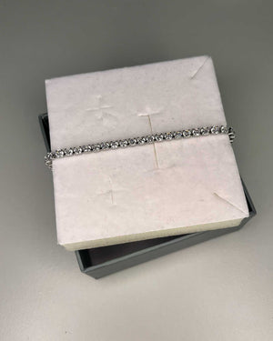 Bracciale tennis argento con cristalli in acciaio Mondello Store