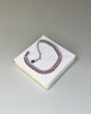 Bracciale tennis argento con strass in acciaio Mondello Store