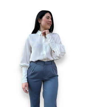Camicia bianca con polsino lungo mondello store