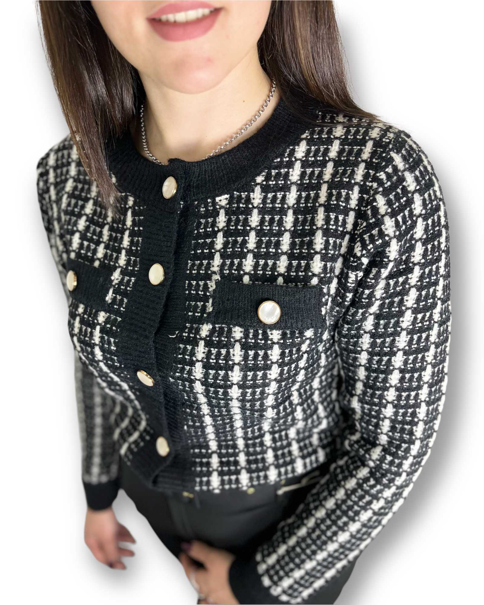 Cardigan in maglia con bottoni Mondello Store