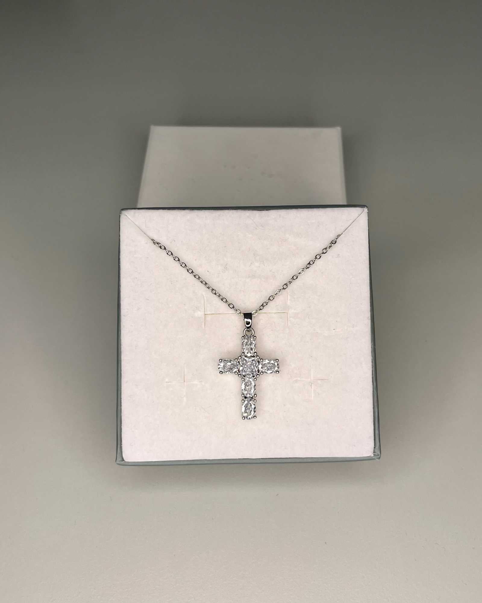 Collana con pendente croce acciaio Mondello Store