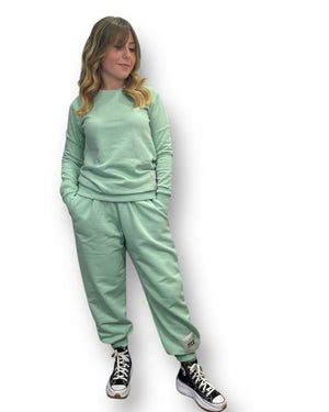 Coordinato tuta donna verde menta nice