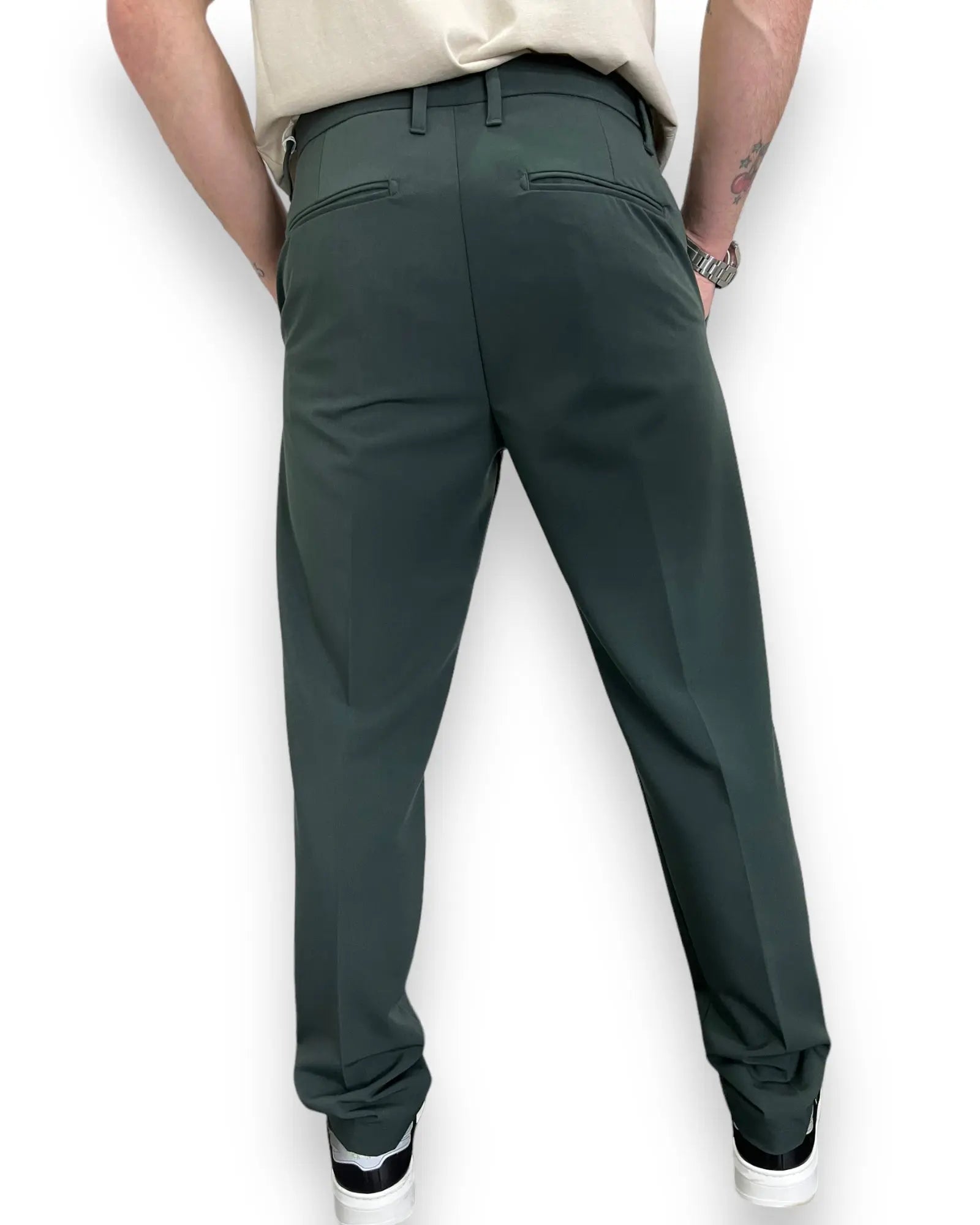 Entre Amis Pantalone Capri verde Entre Amis