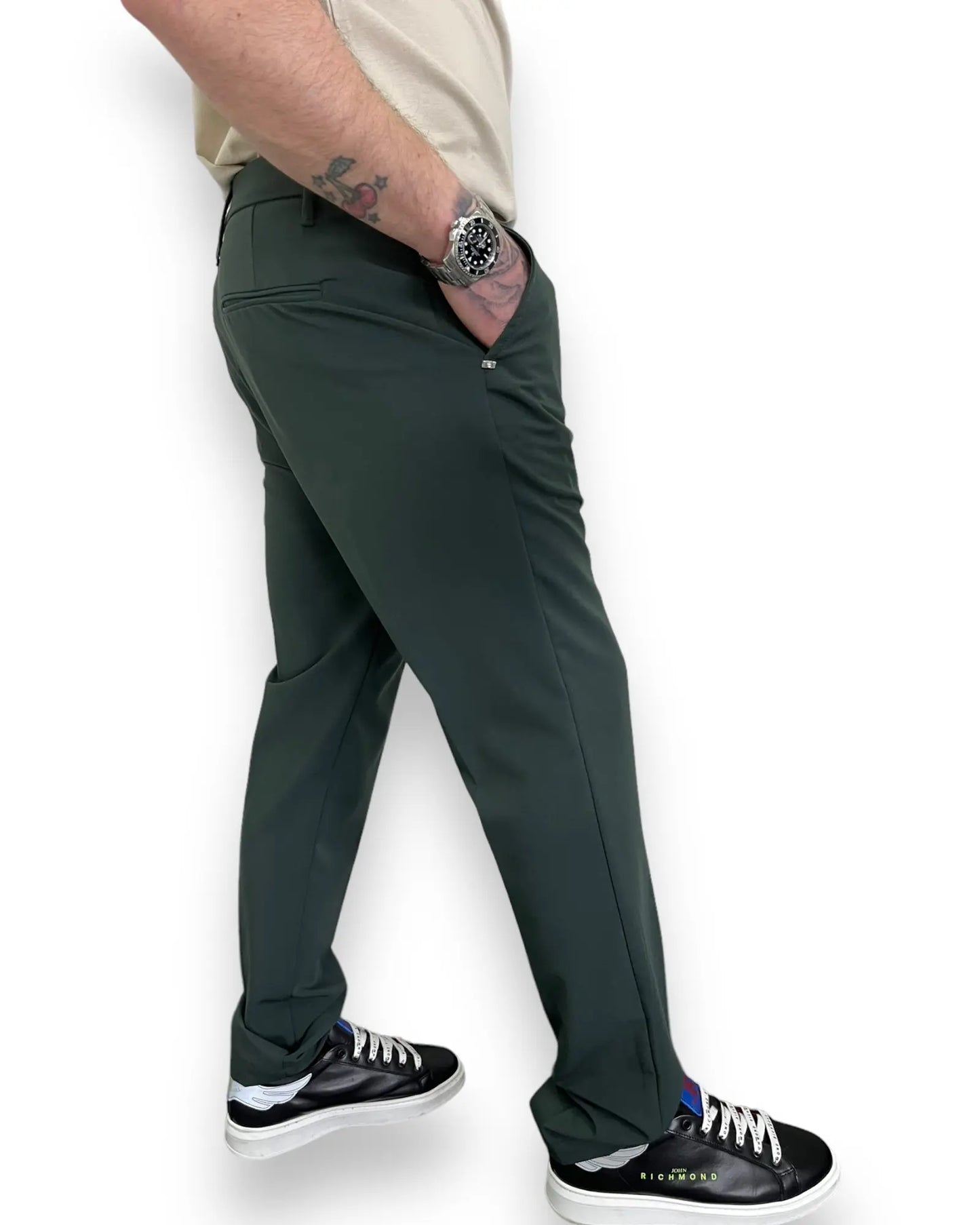 Entre Amis Pantalone Capri verde Entre Amis