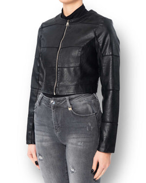 Giubbotto effetto pelle corto akè