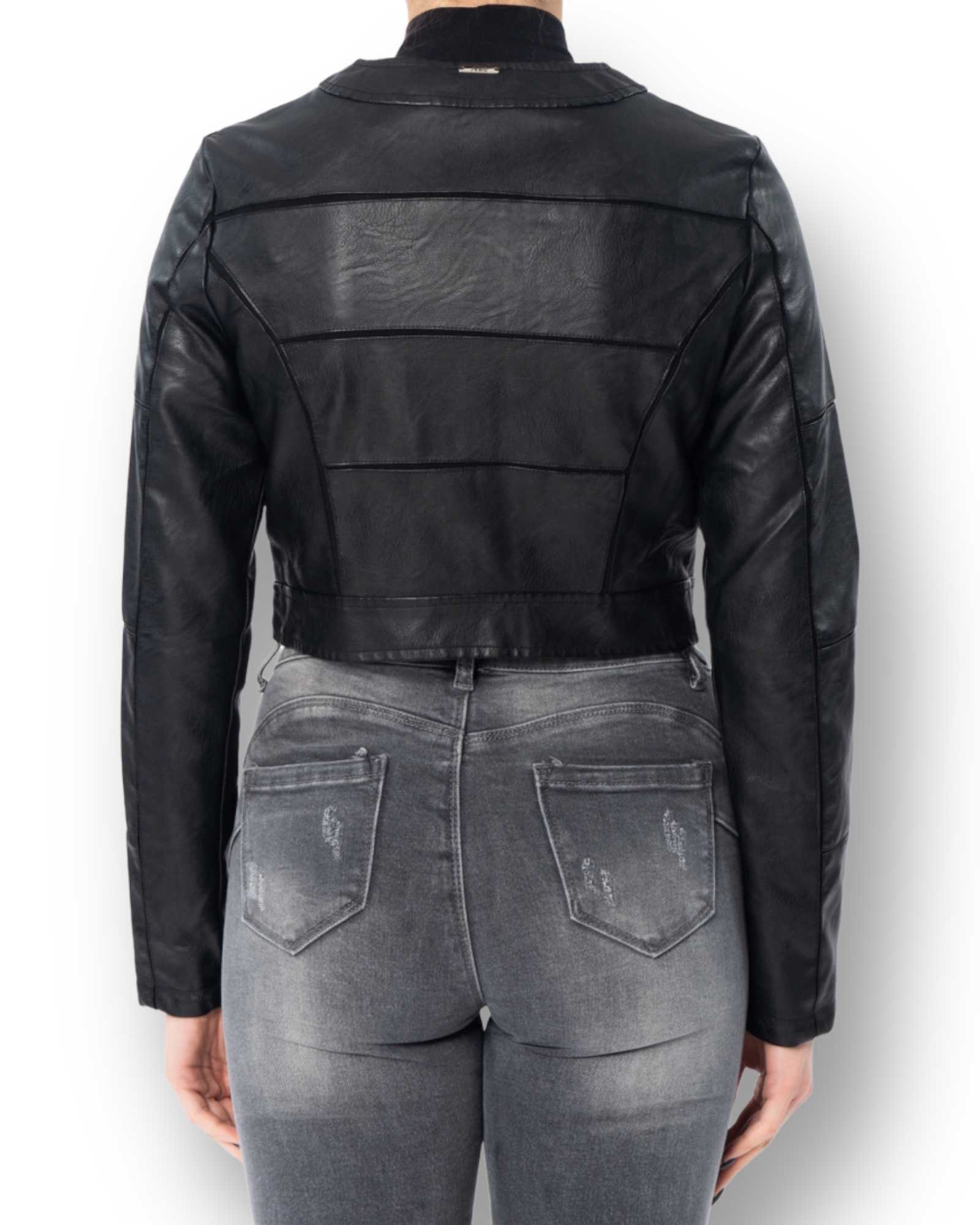 Giubbotto effetto pelle corto akè