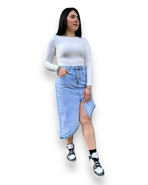 Gonna denim jeans asimmetrica Mondello Store