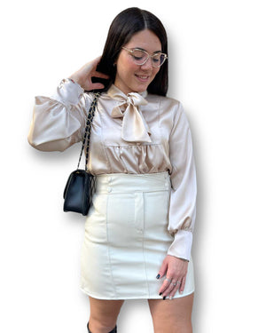 Gonna ecopelle vita alta Mondello Store