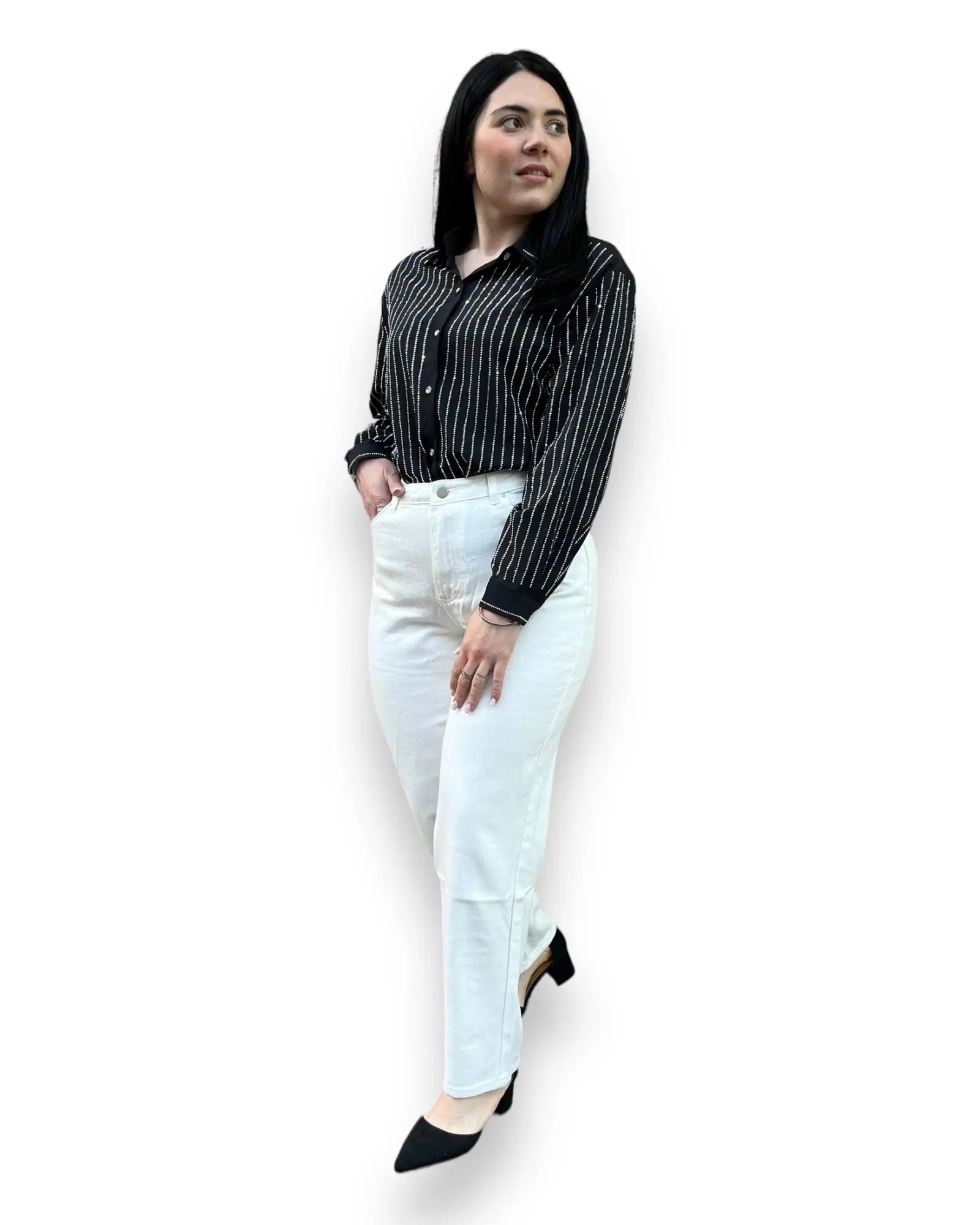 Jeans bianco mom fit Mondello Store
