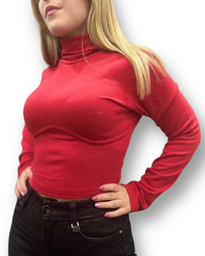 Maglia crop 2 colori akè