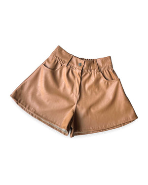 Pantaloncino ecopelle a campana Mondello Store