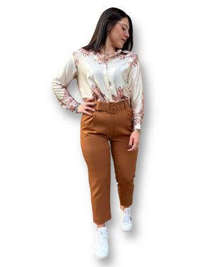 Pantalone con cintura vita alta Mondello Store