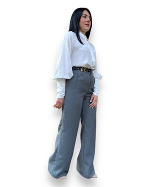 Pantalone gamba larga grigio Mondello Store